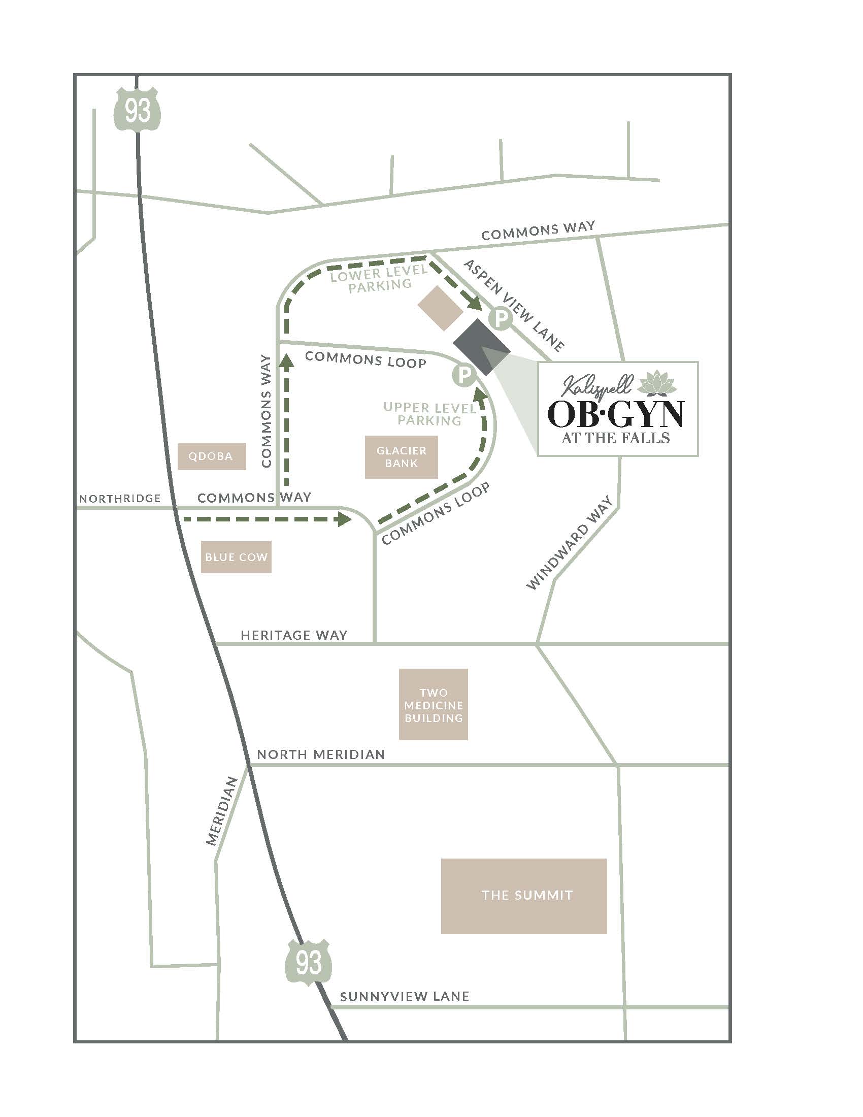 Kalispell OB-GYN Map